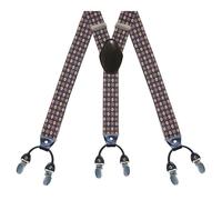 HELBAY Bretelle con 6 clip, bretelle retrò casual, semplici e comode, lunghezza 120 cm, larghezza 3,5 cm,Giallo,120x3,5 cm