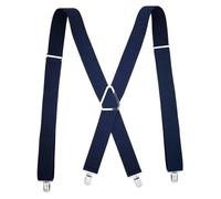 HELBAY Bretelle da uomo regolabili elastiche con retro a X, bretelle da donna con 4 clip, lunghezza 110 cm, larghezza 2,5 cm,Blu,110x2,5 cm
