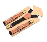 HELBAY Bretelle per bambini da 2 cm con retro a Y e 3 clip, cintura elastica regolabile, cintura per bambini, ragazzi e ragazze, accessori,Nero,65x2cm