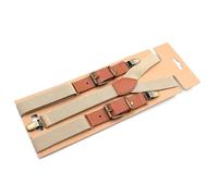 HELBAY Bretelle vintage larghe 2,5 cm con cinturini a Y e 3 clip, cinturini elastici regolabili, cintura reggicalze, accessori da donna,Cachi,115x2,5 cm