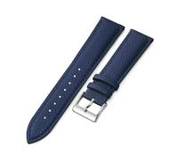 HELBAY Cinturino in pelle da uomo, 16 mm, 18 mm, 20 mm, 22 mm, 24 mm, accessori di ricambio per cinturini da polso,Blues,20 millimetri