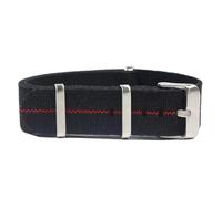 HELBAY Men's Nylon Watch Straps, 20mm/22mm, Replacement Watch Straps, Casual and Simple,Nero Rosso,20 millimetri