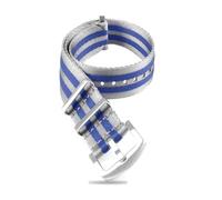 HELBAY Men's Nylon Watch Straps, 20mm/22mm, Watch Accessories, Casual and Simple,3Grigio 2Blu,20 millimetri