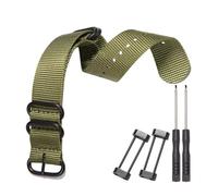 HELBAY Men's Nylon Watch Straps, Suitable for Replacing Smartwatches, Watch Accessories,Verde militare B,24 millimetri