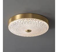 HELCEKOU Lampada da soffitto Rotonda Vintage a LED da Incasso in Ottone Moderno per Interni, Camera da Letto, Ingresso, Bagno, Lavanderia, Vicino agli infissi (Dimensioni