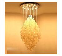 HELCEKOU Lampadari Moderni per edifici Duplex, Grandi Ville, Ingresso e Soggiorno, lampade a Sospensione per plafoniere domestiche (D80XH150cm)