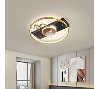 HELCEKOU Ventilatore da soffitto con Luce e Telecomando, Silenzioso, Reversibile, Motore CC, 6 velocità del Vento per Soggiorno, Camera da Letto/a