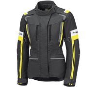 Held 4-Touring II impermeabile Giacca tessile moto da donna, nero/giallo, Taglia XL