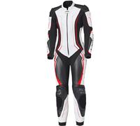 Held Ayana 3 1 pezzo tuta in pelle da moto da donna, bianco/nero/rosso, 44
