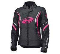 Held Baxley Top impermeabile Giacca tessile moto da donna, nero-rosa, taglia 2XL per donne