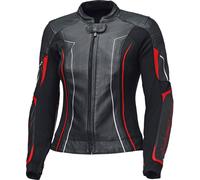 Held Debbie 3, giacca in pelle traforata donna 34 female Nero/Rosso Fluo/Bianco