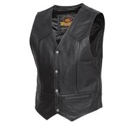 Held Dillon Gilet in pelle moto, nero, Taglia S