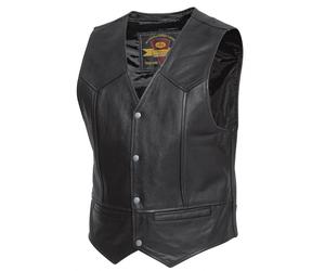 Held Dillon Gilet in pelle moto, nero, taglia S per maschi