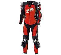 Held Full Speed Tuta in pelle moto di One Piece, nero-rosso, taglia 48 per maschi