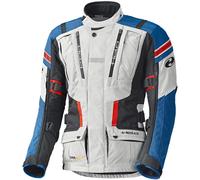 Held Hakuna II impermeabile Giacca tessile moto da donna, grigio-rosso-blu, taglia 2XL per donne