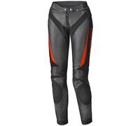 Held Lane II Pantaloni donna in pelle moto, nero-rosso, taglia 46 per donne