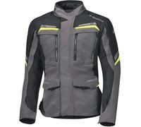 Held Lonborg Top Giacca tessile moto da donna, grigio scuro/nero/giallo neon, Taglia L