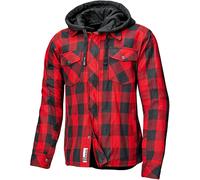 Held Lumberjack II Giacca tessile da donna, nero-rosso, taglia L per donne