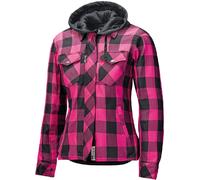 Held Lumberjack II Giacca tessile da donna, nero-rosa, taglia L per donne