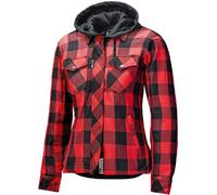 Held Lumberjack II Giacca tessile da donna, nero-rosso, taglia 2XL per donne