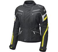 Held Lupo impermeabile Giacca tessile moto da donna, nero/giallo neon, Taglia XL