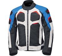 Held Manzano, giacca tessile impermeabile 4XL male Grigio Chiaro/Nero/Blu