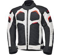 Held Manzano, giacca tessile impermeabile S male Grigio Chiaro/Nero/Rosso
