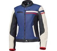 Held Midway Giacca di pelle moto da donna, bianco-rosso-blu, taglia 38 per donne