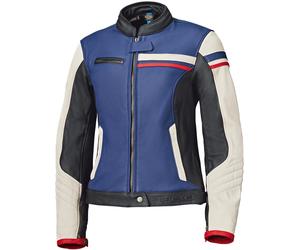 Held Midway Giacca di pelle moto da donna, bianco-rosso-blu, taglia 44 per donne
