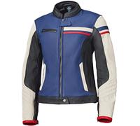 Held Midway Giacca di pelle moto da donna, blu/rosso/bianco, Taglia 34