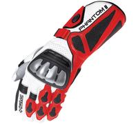 Held Phantom II Guanti moto, bianco/rosso, Taglia 7.5 (S)