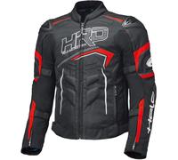 Held Safer SRX Giacca tessile moto, nero/bianco/rosso, Taglia XL