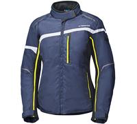 Held Silara impermeabile Giacca tessile moto da donna, blu-giallo, taglia M per donne