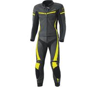 Held Spire Abito moto due pezzi in pelle, nero-giallo, taglia 62 per maschi
