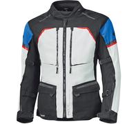 Held Tridale Top Giacca tessile impermeabile per motociclette, Grigio chiaro/blu/rosso, Taglia 5XL