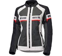 Held Tropic 4 Mesh Giacca tessile da motociclista femminile, grigio-rosso, taglia L per donne