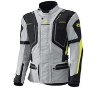 Held Zorro impermeabile Motocycle Giacca in tessuto, grigio/giallo, Taglia S