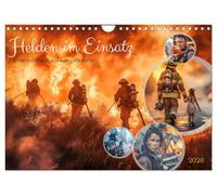 Helden im Einsatz - Männer und Frauen im Feuerwehrdienst (Wandkalender 2026 DIN A4 quer), CALVENDO Monatskalender: Die Arbeit der Feuerwehrleute ... schützen und Gemeinschaften zu unterstützen.