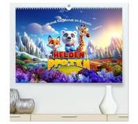 Heldenpfoten: Monat für Monat im Einsatz (hochwertiger Premium Wandkalender 2026 DIN A2 quer), Kunstdruck in Hochglanz: Tierische Helden in spannenden Monatsabenteuern.