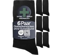 Heldenwerk Calzini comfort per donna e uomo 6 paia senza elastico cuciture in 97% cotone sanitari extra larghi con comoda