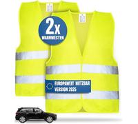 HELDENWERK Gilet di sicurezza per auto, set da 2 pezzi, per adulti, utilizzabile in tutta Europa, catarifrangenti, 2024, gilet di sicurezza per auto, gilet antiforatura, gilet per auto