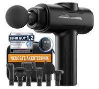 HELDENWERK Pistola massaggiante con 6 testine massaggianti e 30 velocità, con connettore USB-C e touch screen LCD, massaggiatore muscolare, massaggiatore muscolare, pistola muscolare (nero)