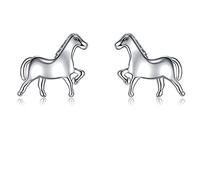 Helen de Lete Orecchini a perno in argento Sterling S925 a forma di piccolo cavallo galante