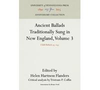 Helen Hartness Ancient Ballads Traditionally Sung in New Eng (Copertina rigida)