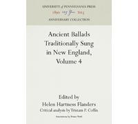 Helen Hartness Ancient Ballads Traditionally Sung in New Eng (Copertina rigida)