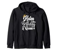 Helen The Birthday Queen Happy Birthday Shirt per le donne Felpa con Cappuccio