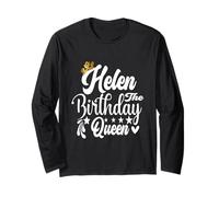 Helen The Birthday Queen Happy Birthday Shirt per le donne Maglia a Manica