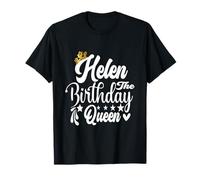 Helen The Birthday Queen Happy Birthday Shirt per le donne Maglietta