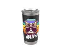 HELENA - Bel nome da ragazza con un gatto cool Bicchiere termico in acciaio inox doppia parete