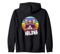 Helena - Bel Nome da Ragazza con Un Gatto Cool Felpa con Cappuccio